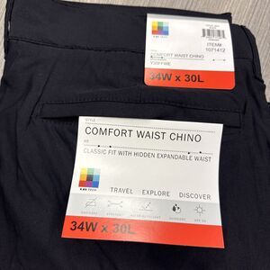 LB Tech 34 X 30 Comfort Waist Chino Pants NWT Style Y35FFWE